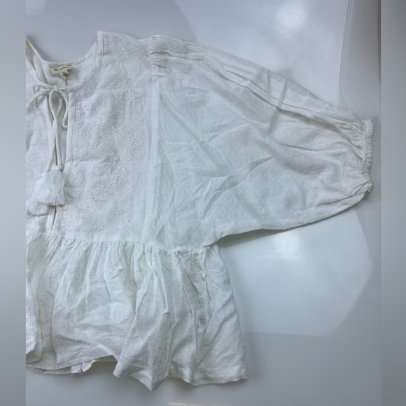 En Crème White Short Sleeve Blouse N227-38 - Picture 5 of 12